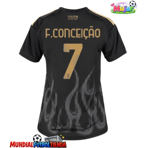 Camiseta Juventus Francisco Conceicao #7 Tercera Equipación Replica 2026-27 para mujer mangas cortas
